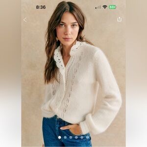 Sezane Angie Cardigan Ecru - Size S